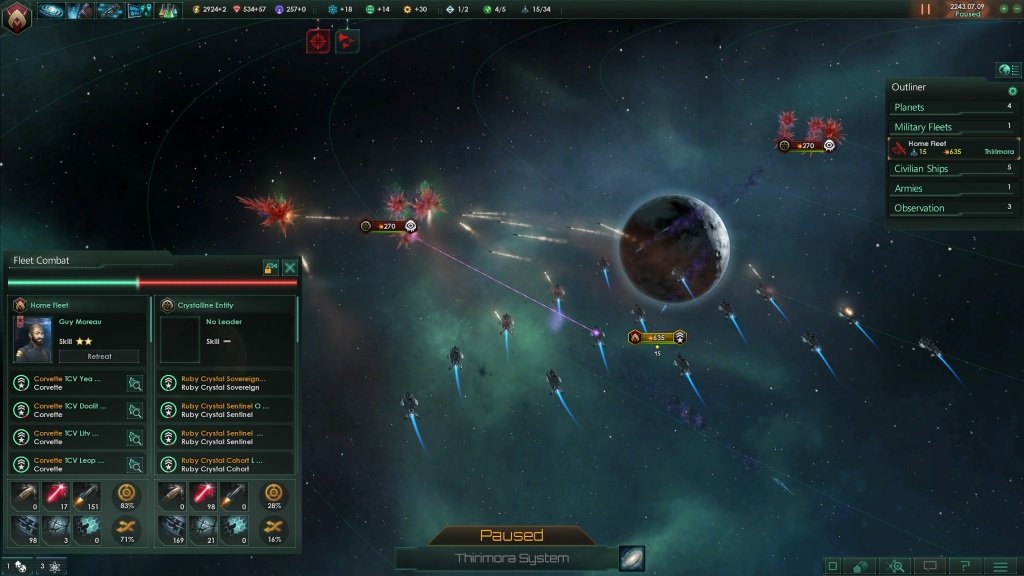 Stellaris флот атакует