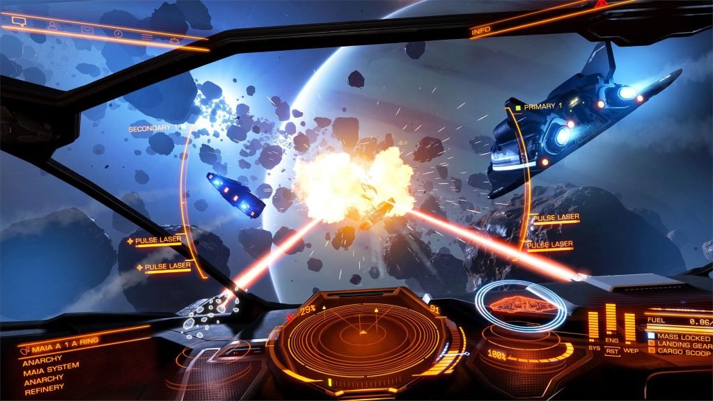 Elite Dangerous внутри корабля