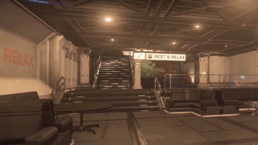 интерьер внутренней части станции Star Citizen